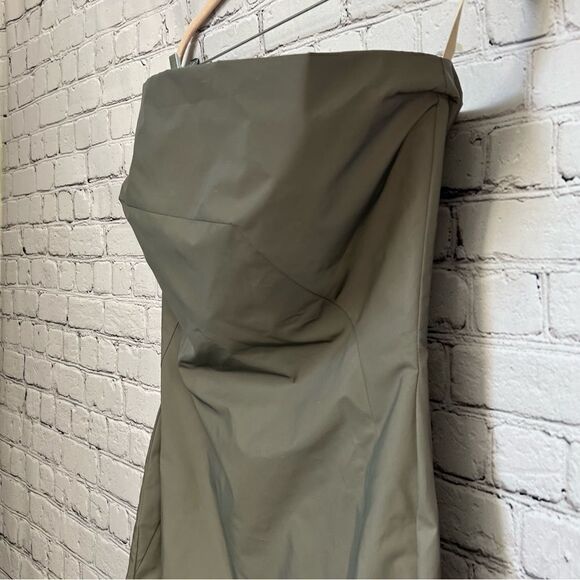 NEW Rick Owens silver metallic strapless floor length maxi gown size 8 - Picture 3 of 15